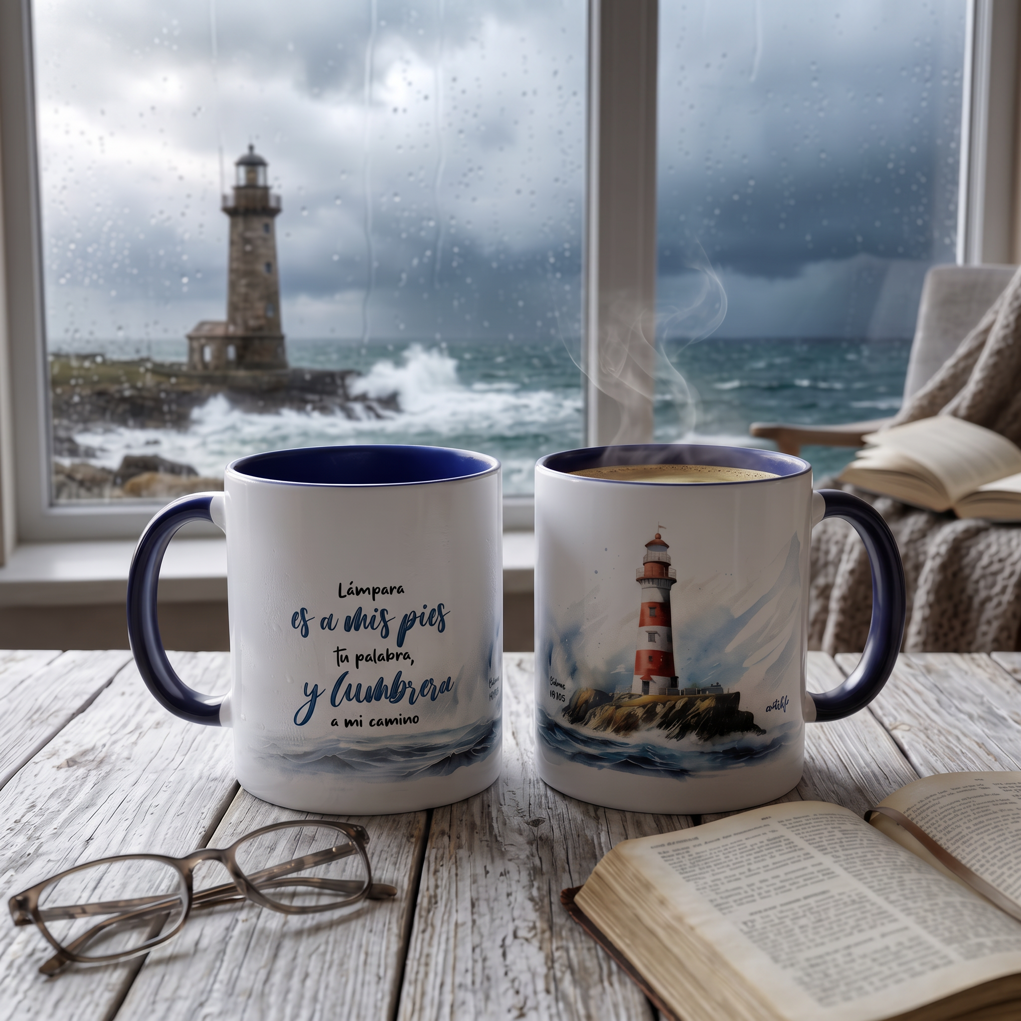 Taza Faro Azul